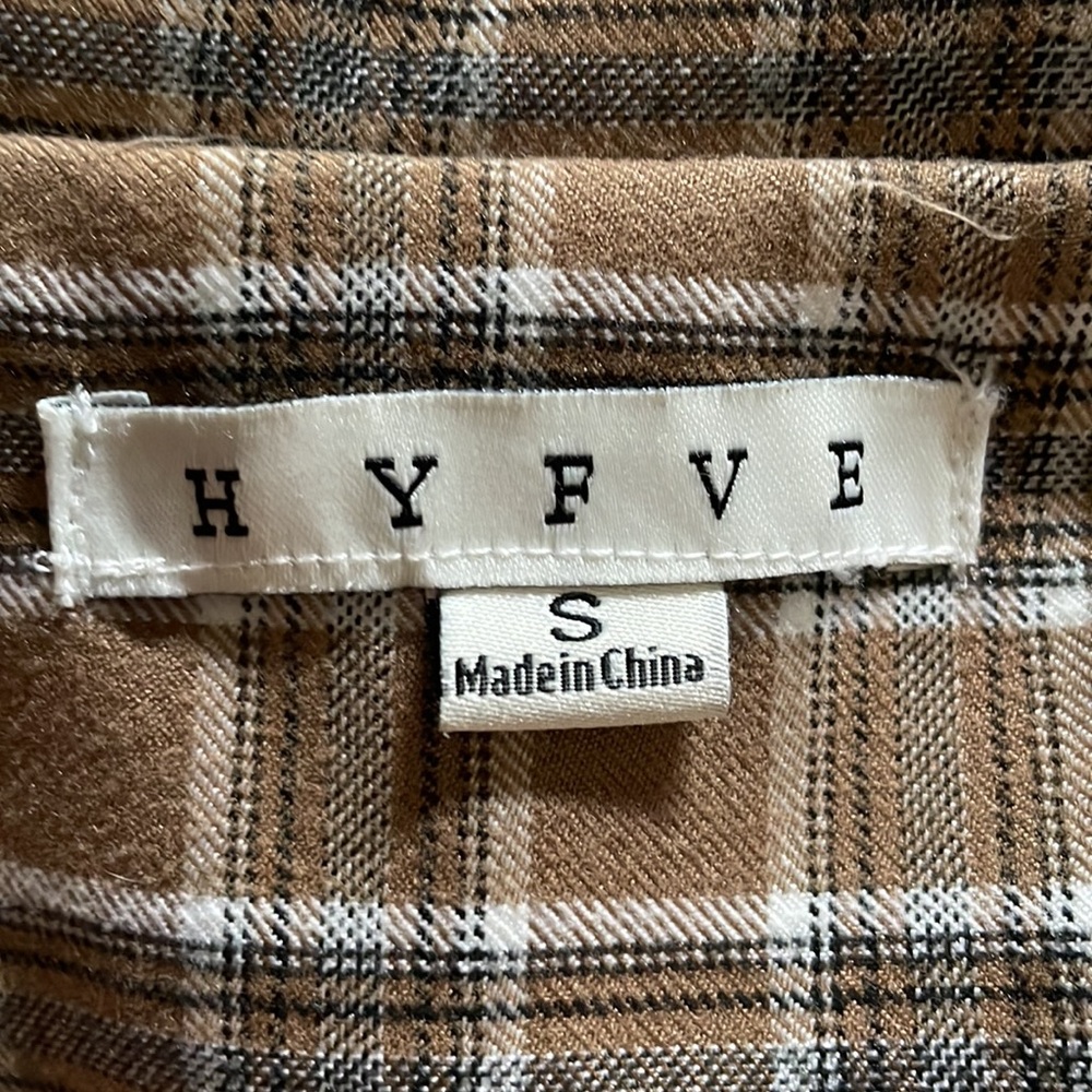 Hyfve Taupe and Tan Plaid Blazer Jacket - Picture 3 of 3